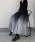 Gradient Wrinkled Skirt